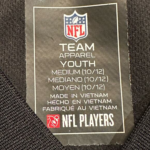 NFL Team Apparel Pittsburg Steelers Boys/Youth Medium Black Jersey - Picture 3 of 6